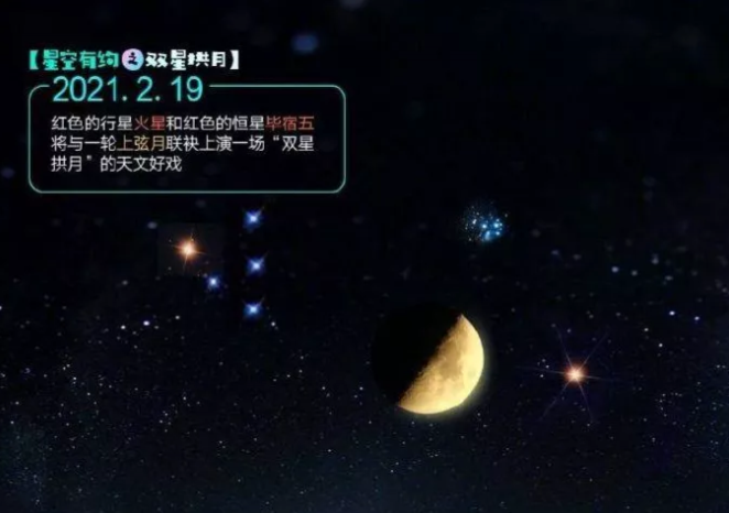 2021雙星拱月出現在什么時候