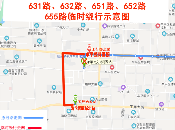 2021年3月烟台最新公交绕行线路汇总