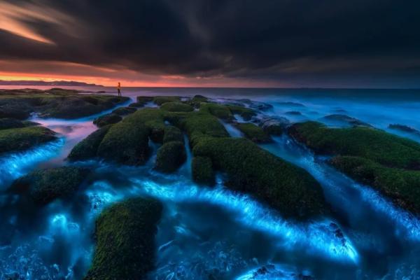北海周边旅游 打卡涠洲岛蓝色荧光海