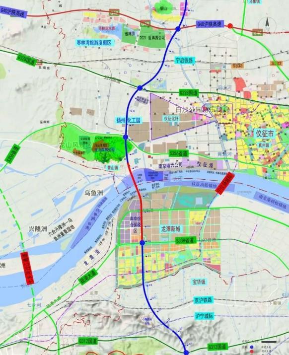 南京龙潭长江大桥最新消息-位置及规划图