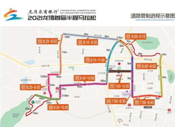 2021温州龙湾半程马拉松交通管制时间及路段