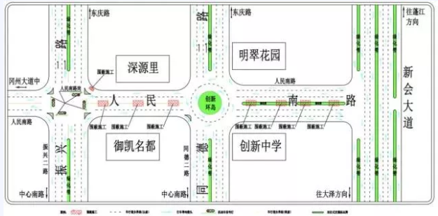 2021江门蓬江区及新会区施工交通管制时间及路段