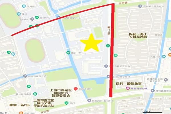 2021高考上海嘉定区考点及交通管制