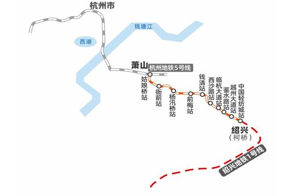 杭州绍兴城际铁路计划于2021年6月底初期运营