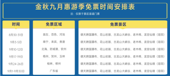 9月24日-26日德天跨国瀑布景区对柳州人免费开放 粤桂游广西惠民活动