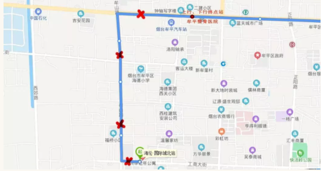 8月30日起烟台多条公交线路临时绕行