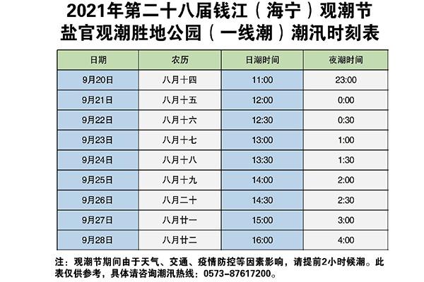 2021嘉兴第28届钱江海宁观潮节时间-地点-门票