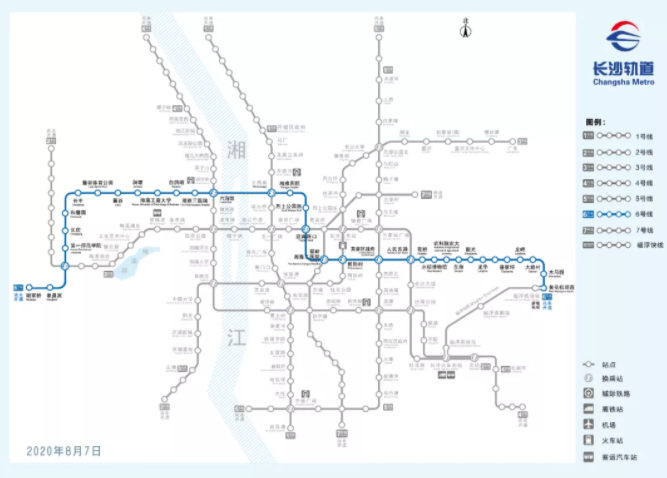 长沙地铁6号线最新线路图