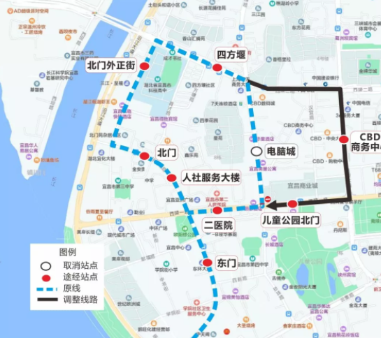 9月24日-25日宜昌多条公交线路临时调整