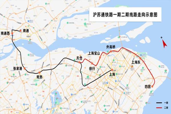 沪苏通铁路二期何时通车 线路图及站点