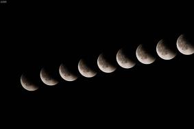 11月19日看月偏食 经历3个多小时大部分地区都能看