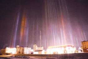内蒙古寒夜光柱景观是什么 是什么原因产生的