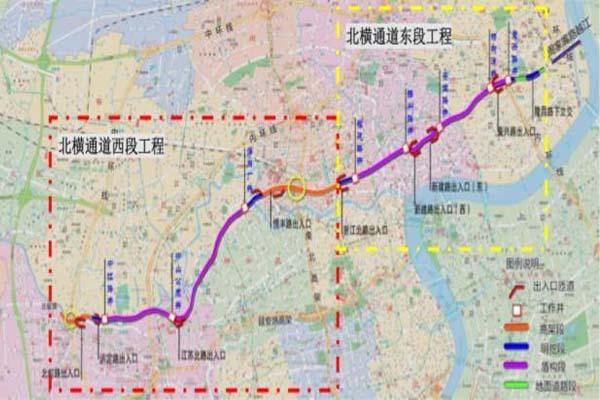 上海北横通道经过路线 北横通道走向