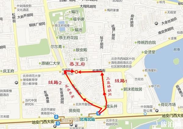 恭王府交通攻略(附线路图)