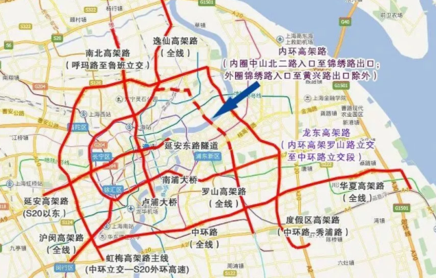 2022上海限行时间和范围 上海外牌限行区域