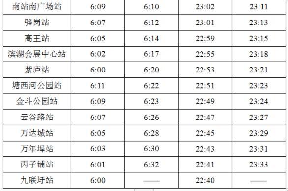 2022合肥地鐵1和4號線末班車時間調整