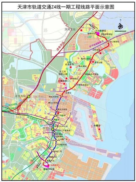 天津地铁z4线开通时间及规划图
