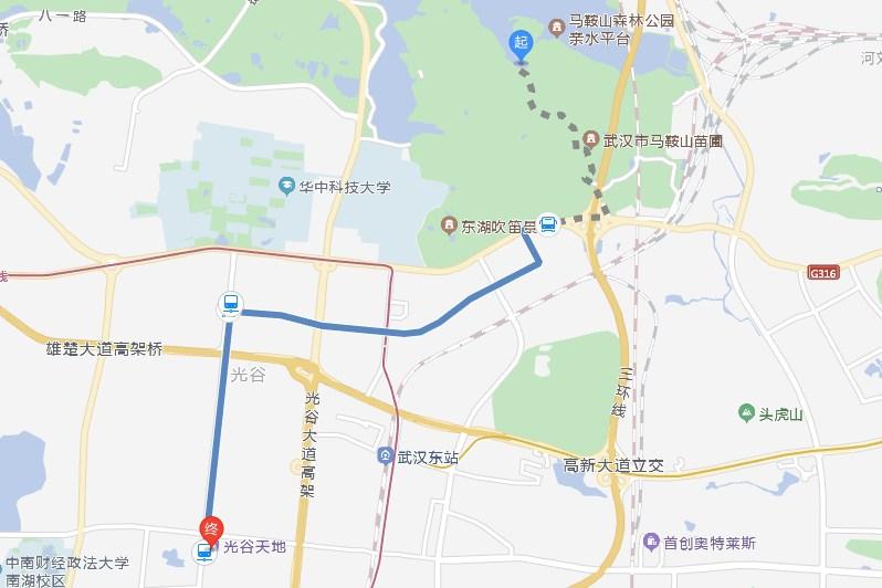 吹笛景區太漁橋去光谷天地怎么乘車