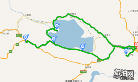 环青海湖自驾游路线图 青海甘肃旅游路线图