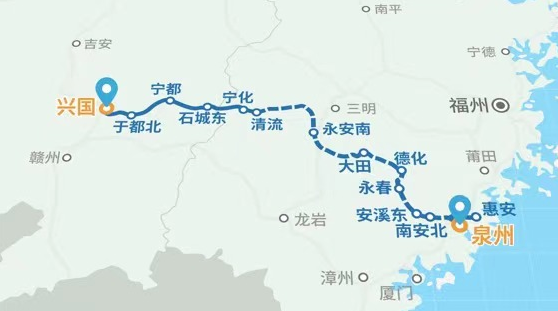 兴泉铁路什么时候通车 兴泉铁路2022最新消息