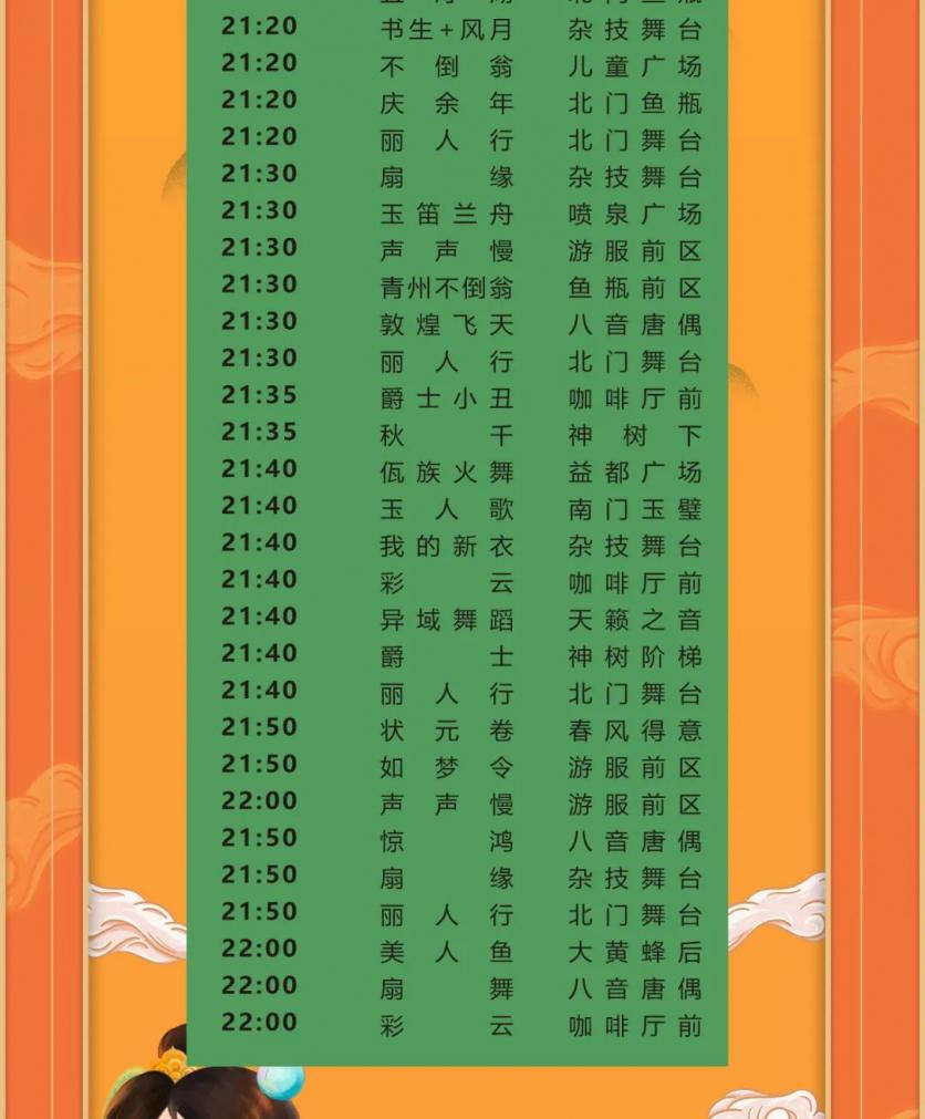 2022年青州不夜城最新演出时间(周六、日及节假日版)