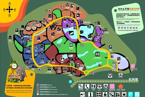 上海动物园游览线路图