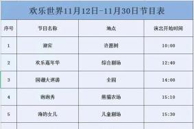 西安乐华欢乐世界演出时间表2023
