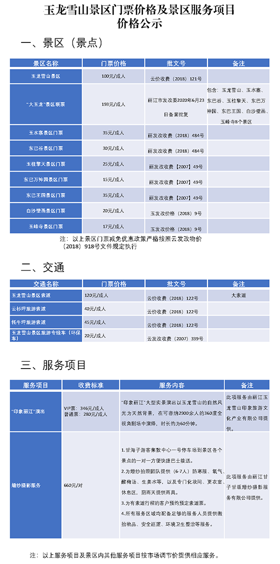 玉龙雪山几月份去最好 附门票价格、优惠政策、推荐路线、注意事项