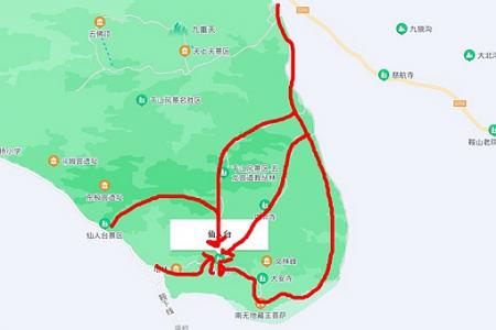 千山仙人台景区路线图 附经典游玩路线