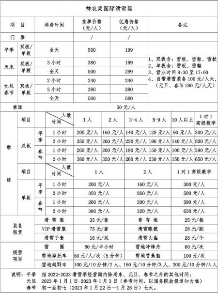 神农架国际滑雪场滑雪攻略-门票价格-开放时间