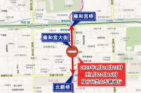 2023北京春节期间部分道路采取交通管理措施