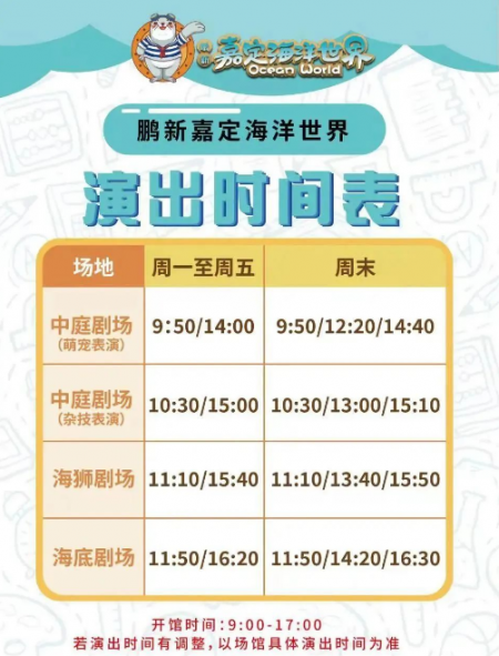 上海鹏新嘉定海洋世界旅游攻略-门票价格-景点信息