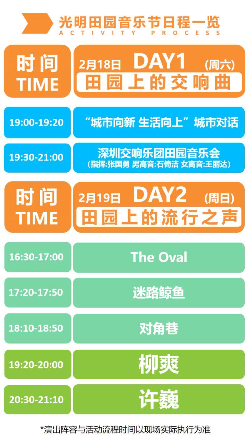 2023光明田園音樂節節目單及日程表