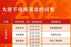 大唐不夜城五一演出时间2023