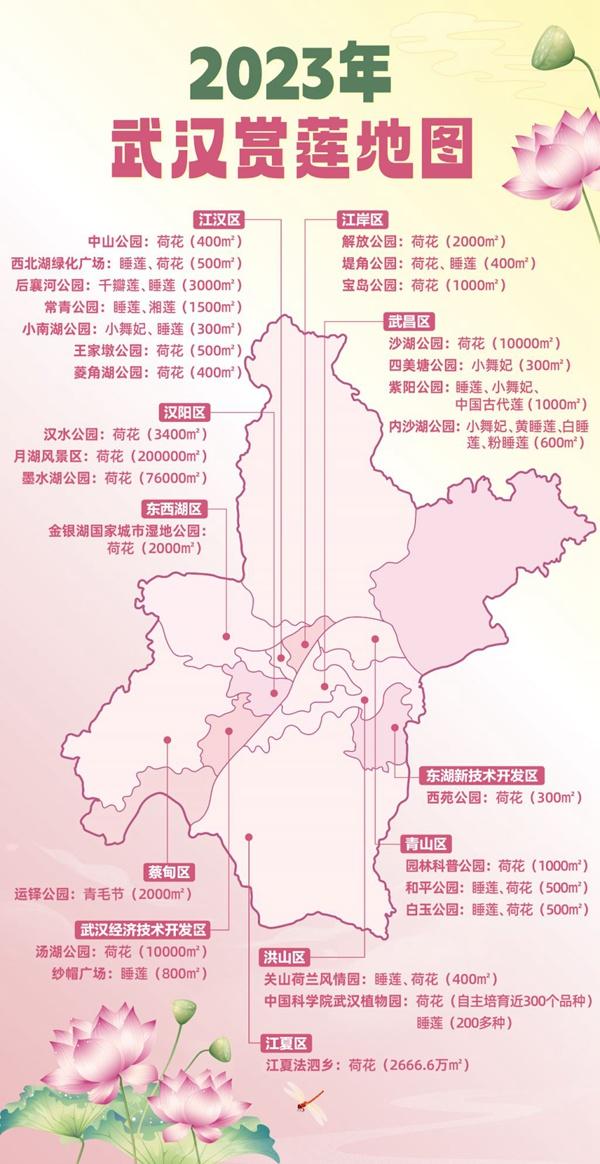 2023武汉赏莲地图