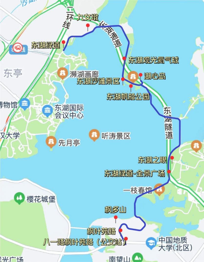 武漢東湖秋季游玩路線推薦