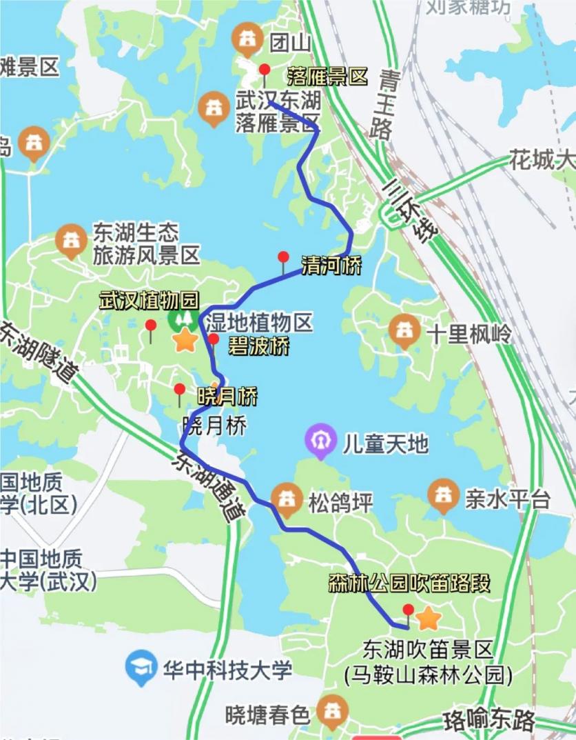 武漢東湖秋季游玩路線推薦