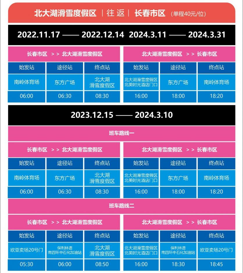 2023年11月17日起北大湖滑雪度假区直通车正式运行 附交通指南和购票教程