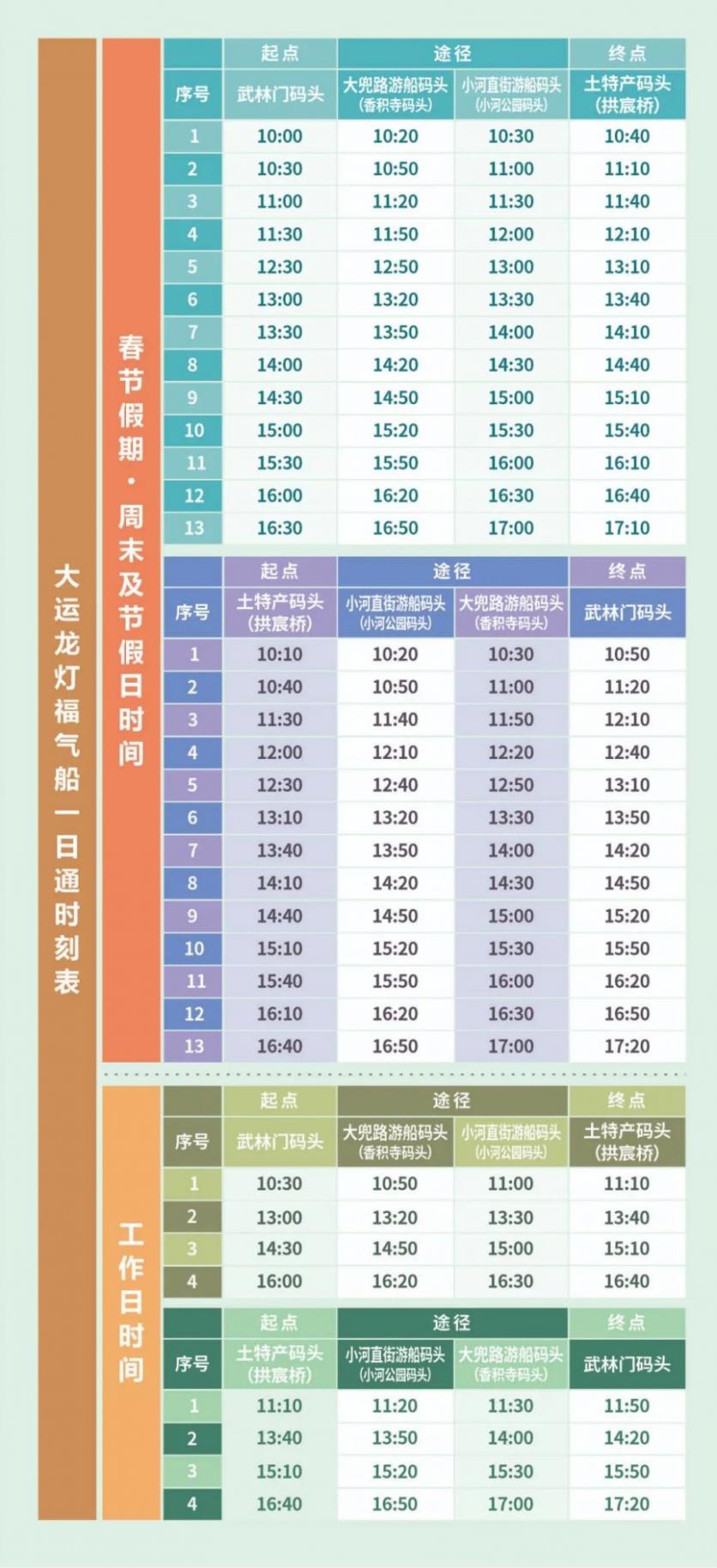 2024春节杭州大运河龙灯游船时间+价格+班次
