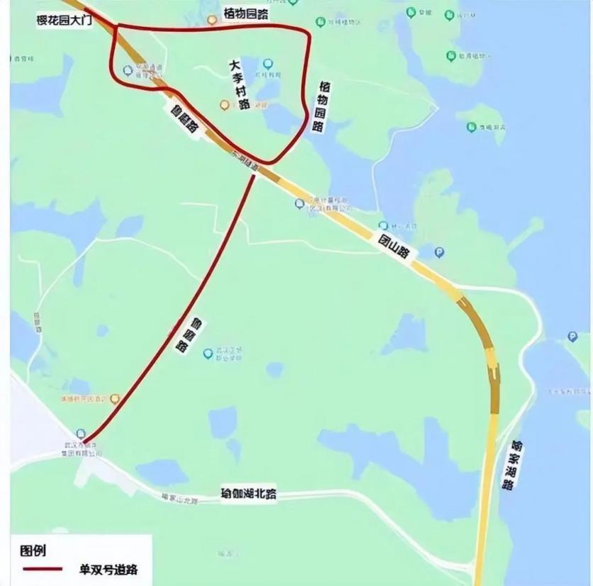 2024年3月16日至4月6日武汉东湖周边道路限行通知