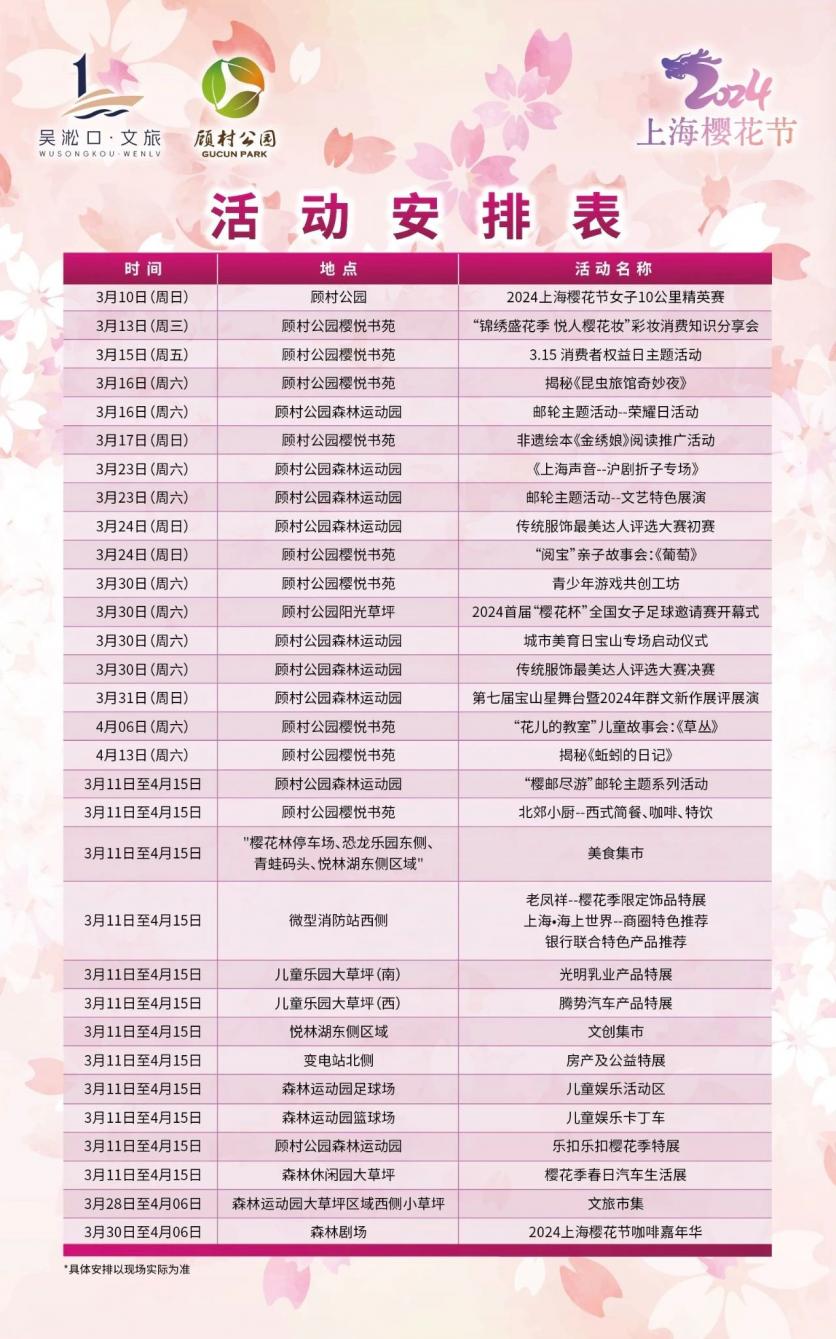 2024上海樱花节(时间+地点+门票)