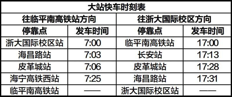杭海城际铁路时刻表2024