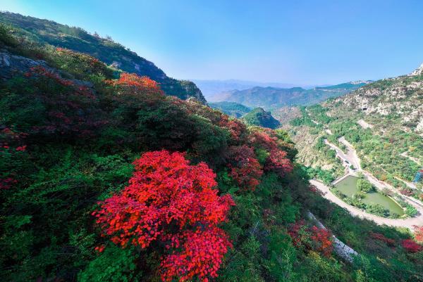 淄博潭溪山紅葉紅是什么時候