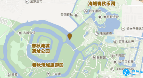 淹城春秋乐园地图手绘图片
