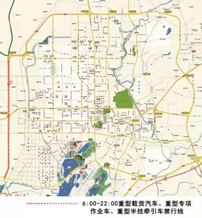 唐山市限行区域范围图图片