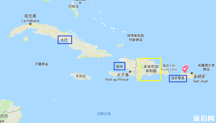 海地岛地图位置图片