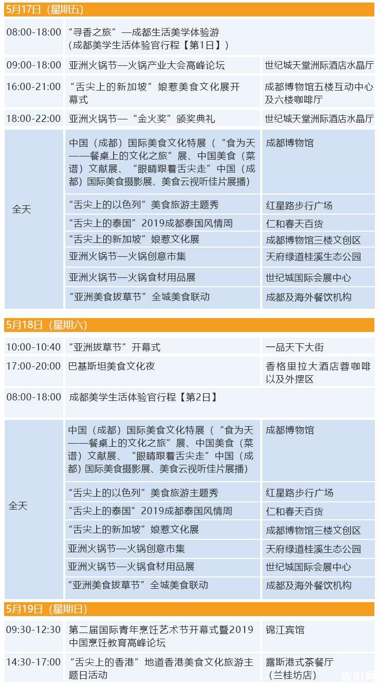 2019成都熊猫亚洲美食节时间活动汇总打卡攻略