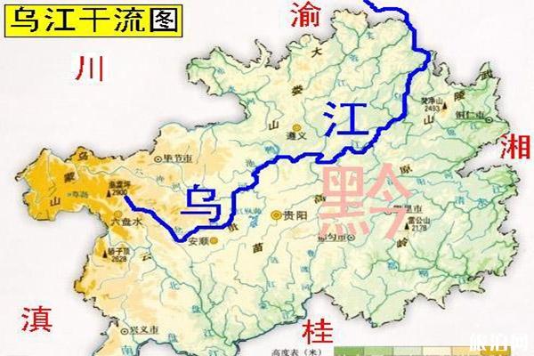 贵州乌江流经地图图片