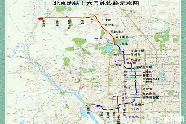 北京地铁16号线规划图片