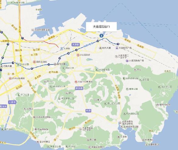 大连港位置地图图片